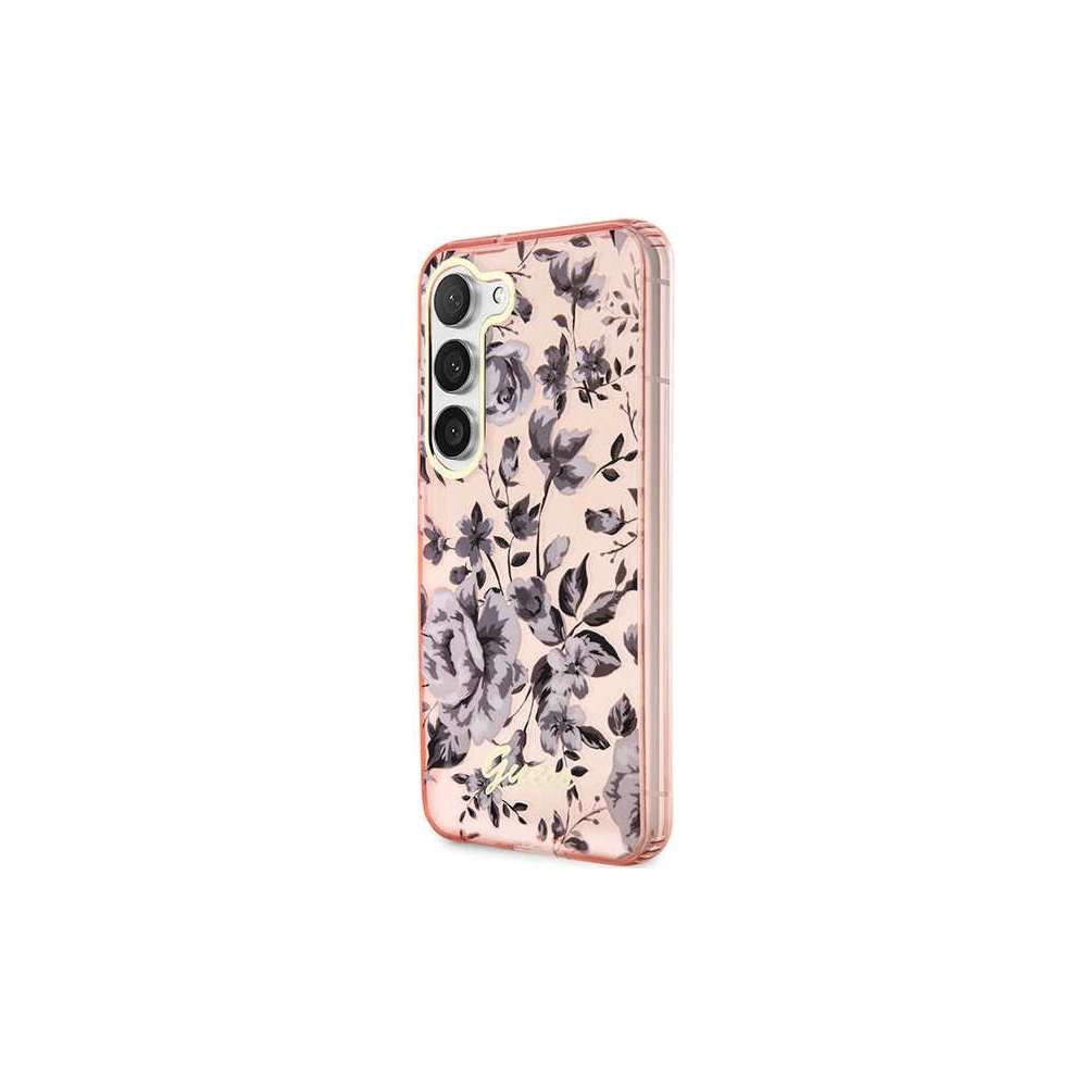 Wholesale Guess GUHCS23MHCFWSP Samsung Galaxy S23+ Plus pink hardcase Flower Collection - GUE2412 - {ean13} - Hurt
