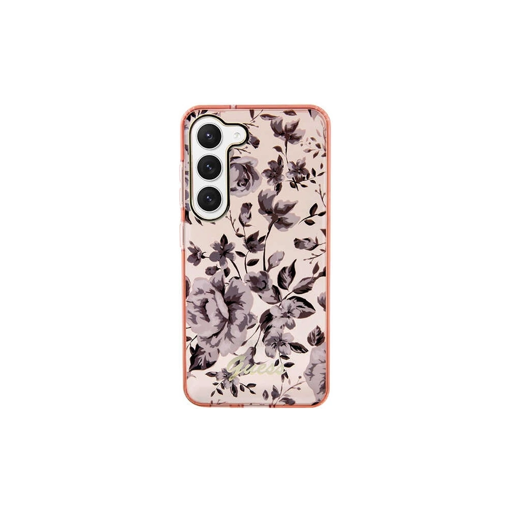 Wholesale Guess GUHCS23MHCFWSP Samsung Galaxy S23+ Plus pink hardcase Flower Collection - GUE2412 - {ean13} - Hurt