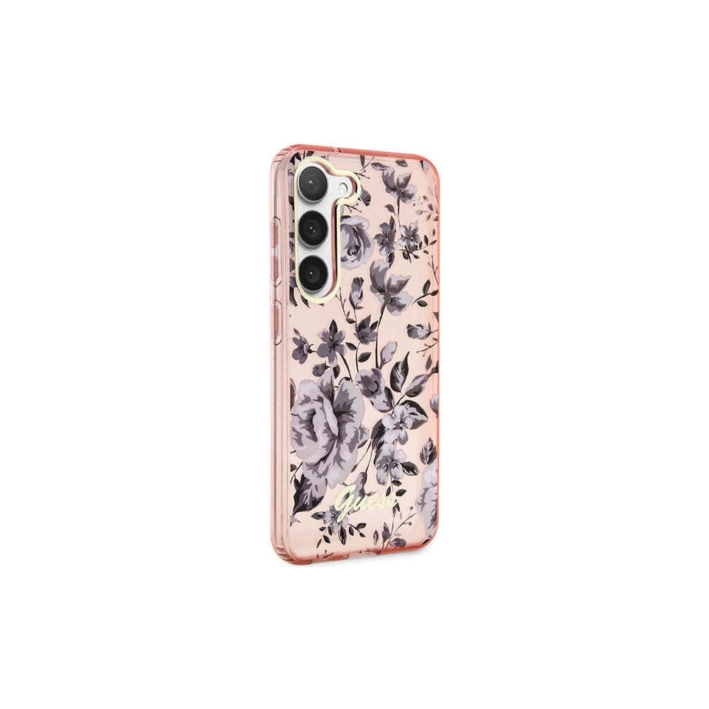 Wholesale Guess GUHCS23MHCFWSP Samsung Galaxy S23+ Plus pink hardcase Flower Collection - GUE2412 - {ean13} - Hurt