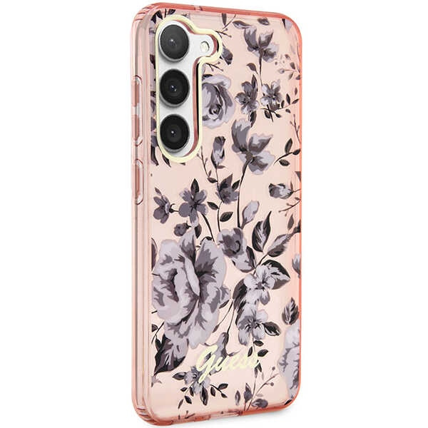 Kryt Guess GUHCS23MHCFWSP Samsung Galaxy S23+ Plus pink hardcase Flower Collection