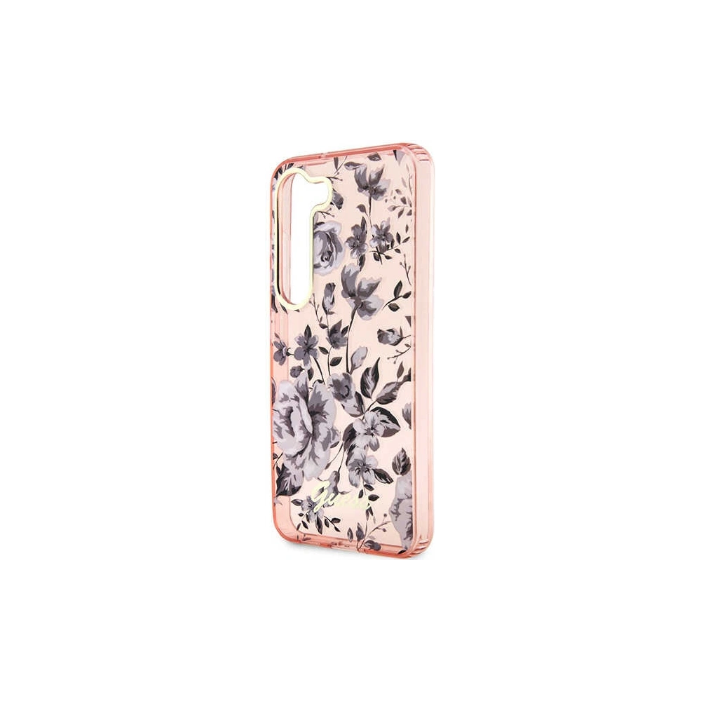 Wholesale Guess GUHCS23MHCFWSP Samsung Galaxy S23+ Plus pink hardcase Flower Collection - GUE2412 - {ean13} - Hurt