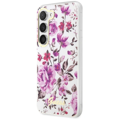 Etui Guess GUHCS23MHCFWST Samsung Galaxy S23+ Plus biały/white hardcase Flower Collection
