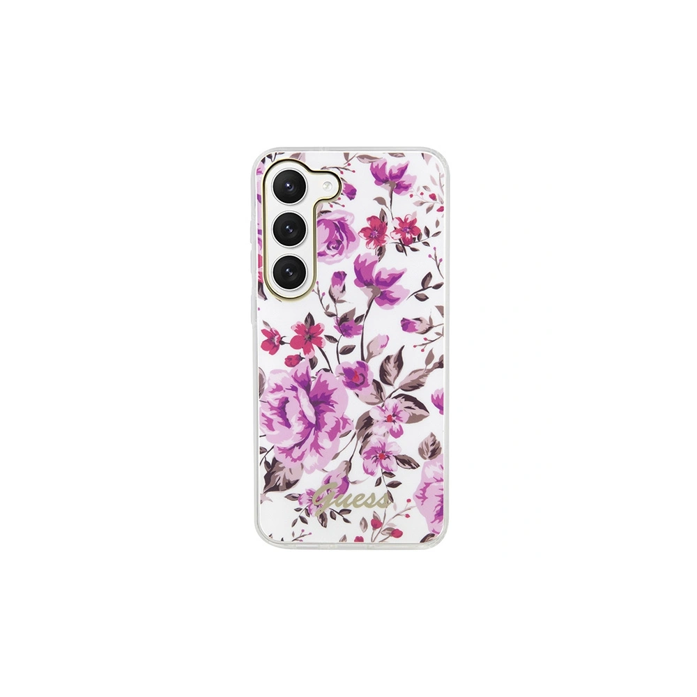 Wholesale Guess GUHCS23MHCFWST Samsung Galaxy S23+ Plus white hardcase Flower Collection - GUE2413 - {ean13} - Hurt