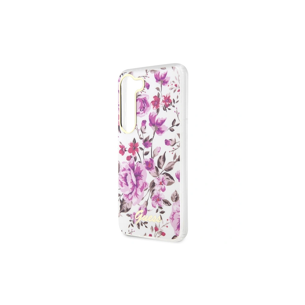 Wholesale Guess GUHCS23MHCFWST Samsung Galaxy S23+ Plus white hardcase Flower Collection - GUE2413 - {ean13} - Hurt