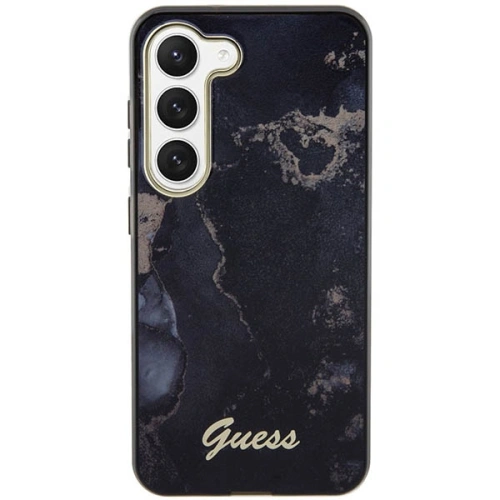 Etui Guess GUHCS23MHTMRSK Samsung Galaxy S23+ Plus czarny/black hardcase Golden Marble Collection