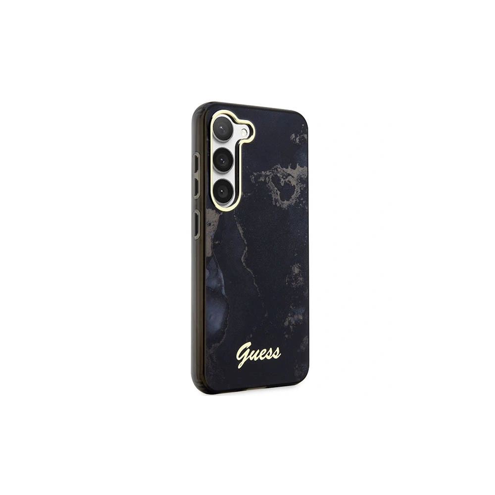 Wholesale Guess GUHCS23MHTMRSK Samsung Galaxy S23+ Plus black hardcase Golden Marble Collection - GUE2414 - {ean13} - Hurt