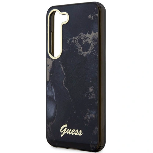 Etui Guess GUHCS23MHTMRSK Samsung Galaxy S23+ Plus czarny/black hardcase Golden Marble Collection