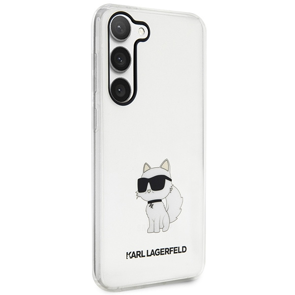 Kryt Karl Lagerfeld KLHCS23MHNCHTCT Samsung Galaxy S23+ Plus transparent hardcase Ikonik Choupette