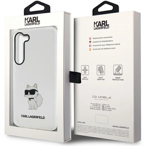 Etui Karl Lagerfeld KLHCS23MHNCHTCT Samsung Galaxy S23+ Plus transparent hardcase Ikonik Choupette