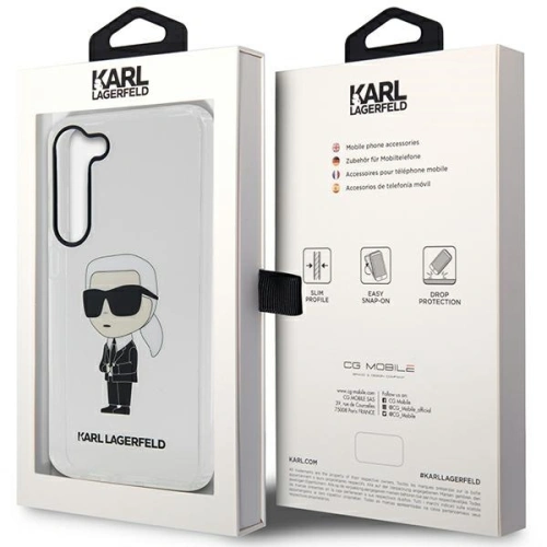 Etui Karl Lagerfeld KLHCS23MHNIKTCT Samsung Galaxy S23+ Plus transparent hardcase Ikonik Etui Karl Lagerfeld