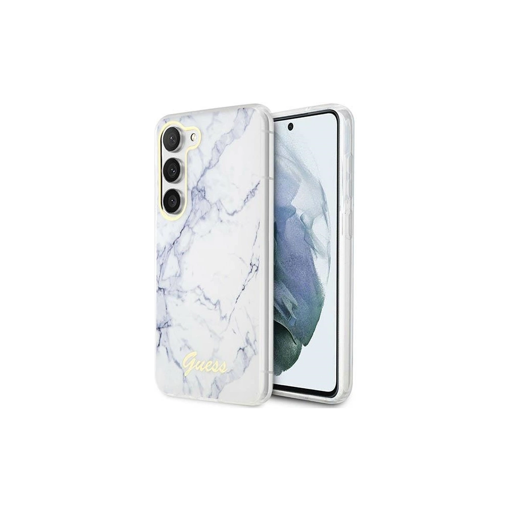Hurtownia GSM - Case Guess GUHCS23MPCUMAH Samsung Galaxy S23+ Plus weiß/white Hardcase Marmor - GUE2415 - {ean13} - Hurt