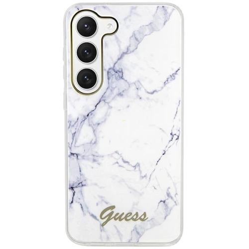 Etui Guess GUHCS23MPCUMAH Samsung Galaxy S23+ Plus biały/white hardcase Marble