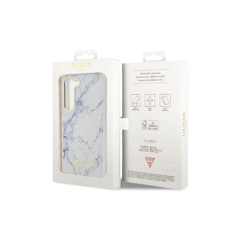 Hurtownia GSM - Etui Guess GUHCS23MPCUMAH Samsung Galaxy S23+ Plus alb/white hardcase Marble - GUE2415 - {ean13} - Hurt