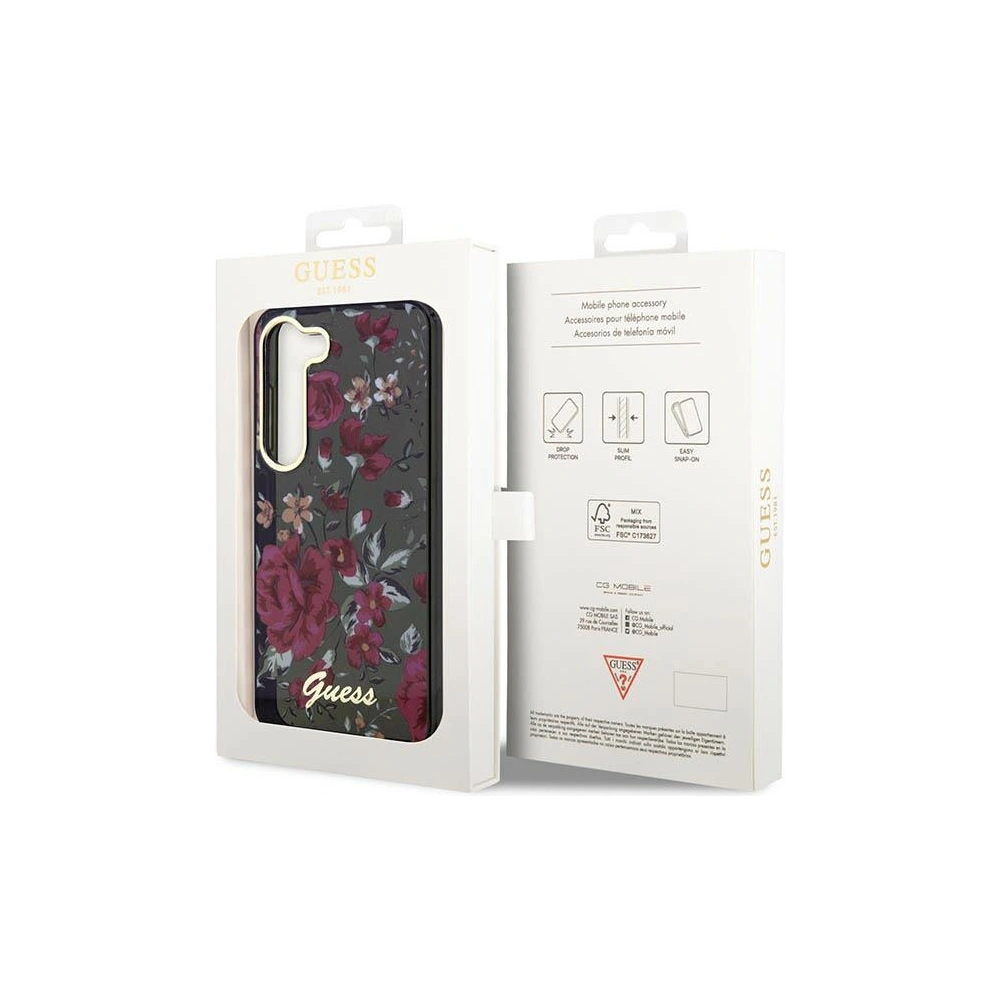 Hurtownia GSM - Etui Guess GUHCS23SHCFWSA Samsung Galaxy S23 verde/khaki hardcase Flower Collection - GUE2417 - {ean13} - Hurt