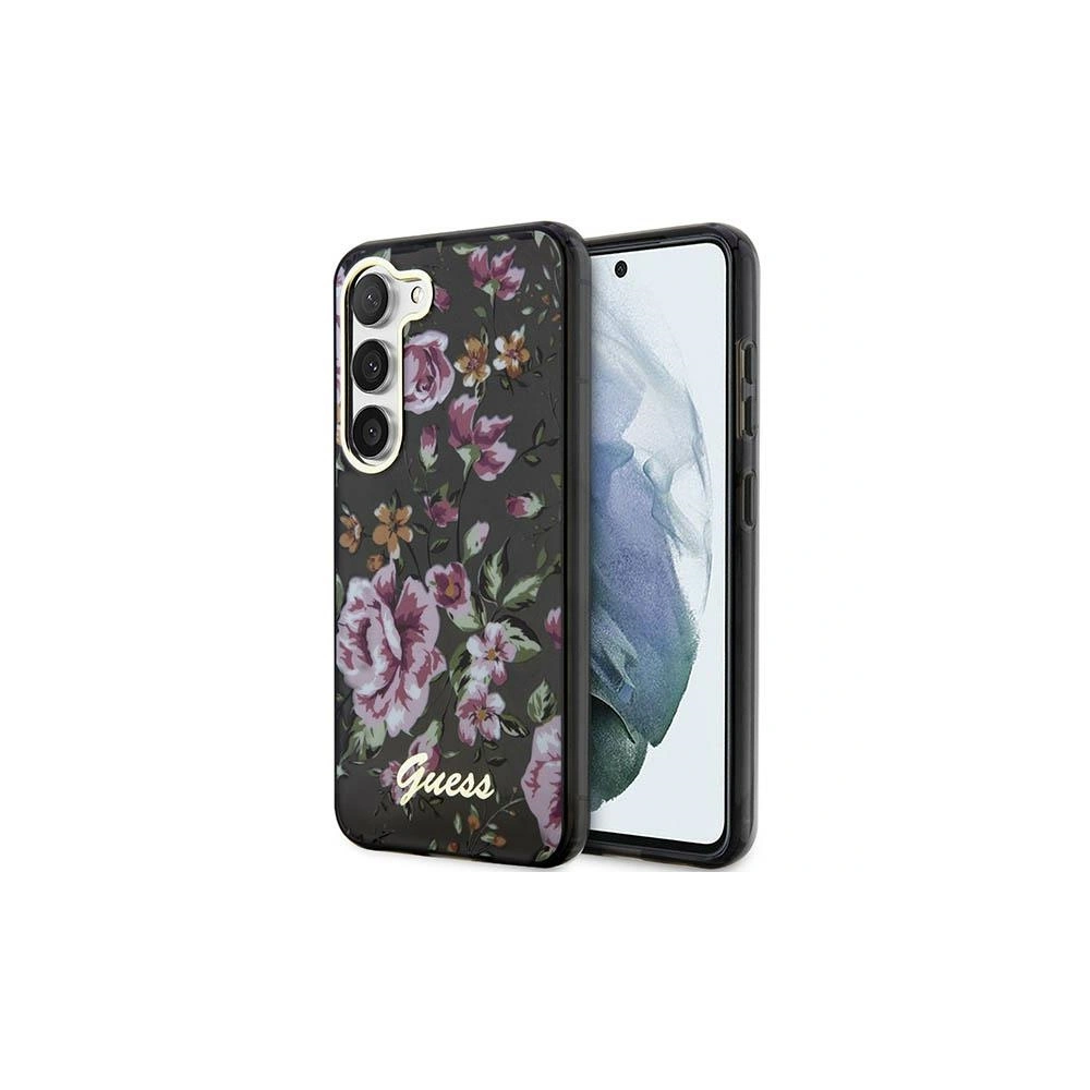 Hurtownia GSM - Etui Guess GUHCS23SHCFWSK Samsung Galaxy S23 negru/black hardcase Flower Collection - GUE2418 - {ean13} - Hurt
