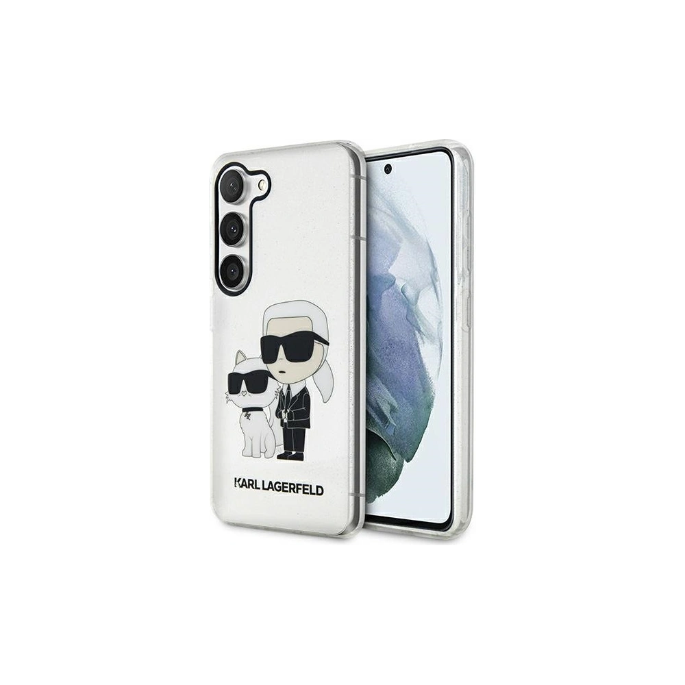 Hurtownia GSM - Etui Karl Lagerfeld KLHCS23MHNKCTGT Samsung Galaxy S23+ Plus carcasă transparentă din plastic Gliter Etui Karl&Choupette - KLD1491 - {ean13} - Hurt