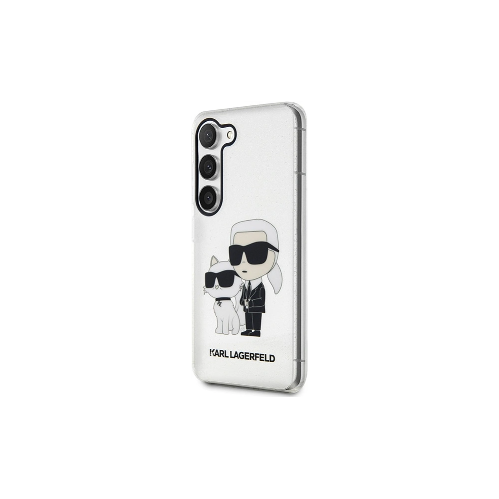 Hurtownia GSM - Etui Karl Lagerfeld KLHCS23MHNKCTGT Samsung Galaxy S23+ Plus carcasă transparentă din plastic Gliter Etui Karl&Choupette - KLD1491 - {ean13} - Hurt
