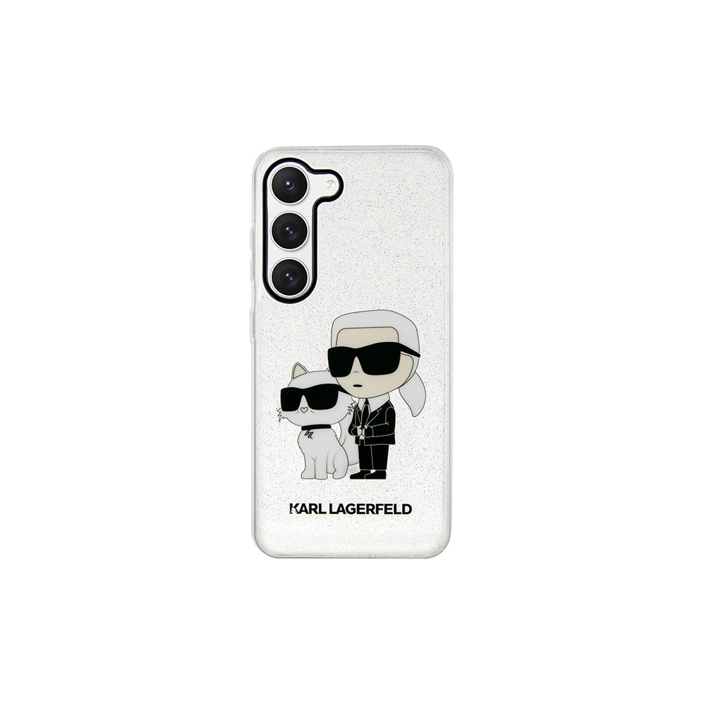 Hurtownia GSM - Etui Karl Lagerfeld KLHCS23MHNKCTGT Samsung Galaxy S23+ Plus carcasă transparentă din plastic Gliter Etui Karl&Choupette - KLD1491 - {ean13} - Hurt