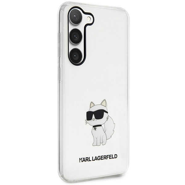 Kryt Karl Lagerfeld KLHCS23SHNCHTCT Samsung Galaxy S23 transparent hardcase Ikonik Choupette