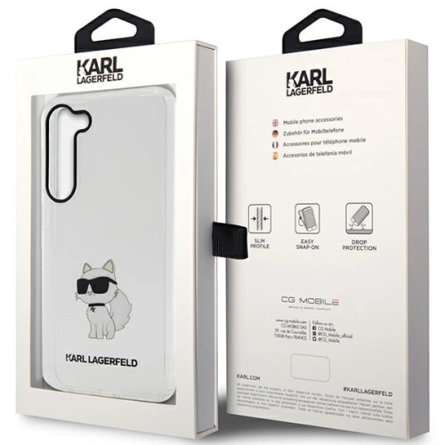 Etui Karl Lagerfeld KLHCS23SHNCHTCT Samsung Galaxy S23 transparent hardcase Ikonik Choupette