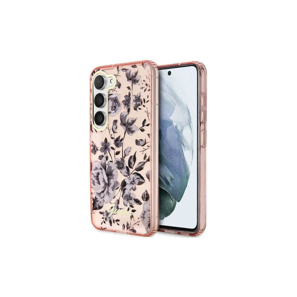 Hurtownia GSM - Etui Guess GUHCS23SHCFWSP Samsung Galaxy S23 rózsaszín/pink kemény tok Virággyűjtemény - GUE2419 - {ean13} - Hurt