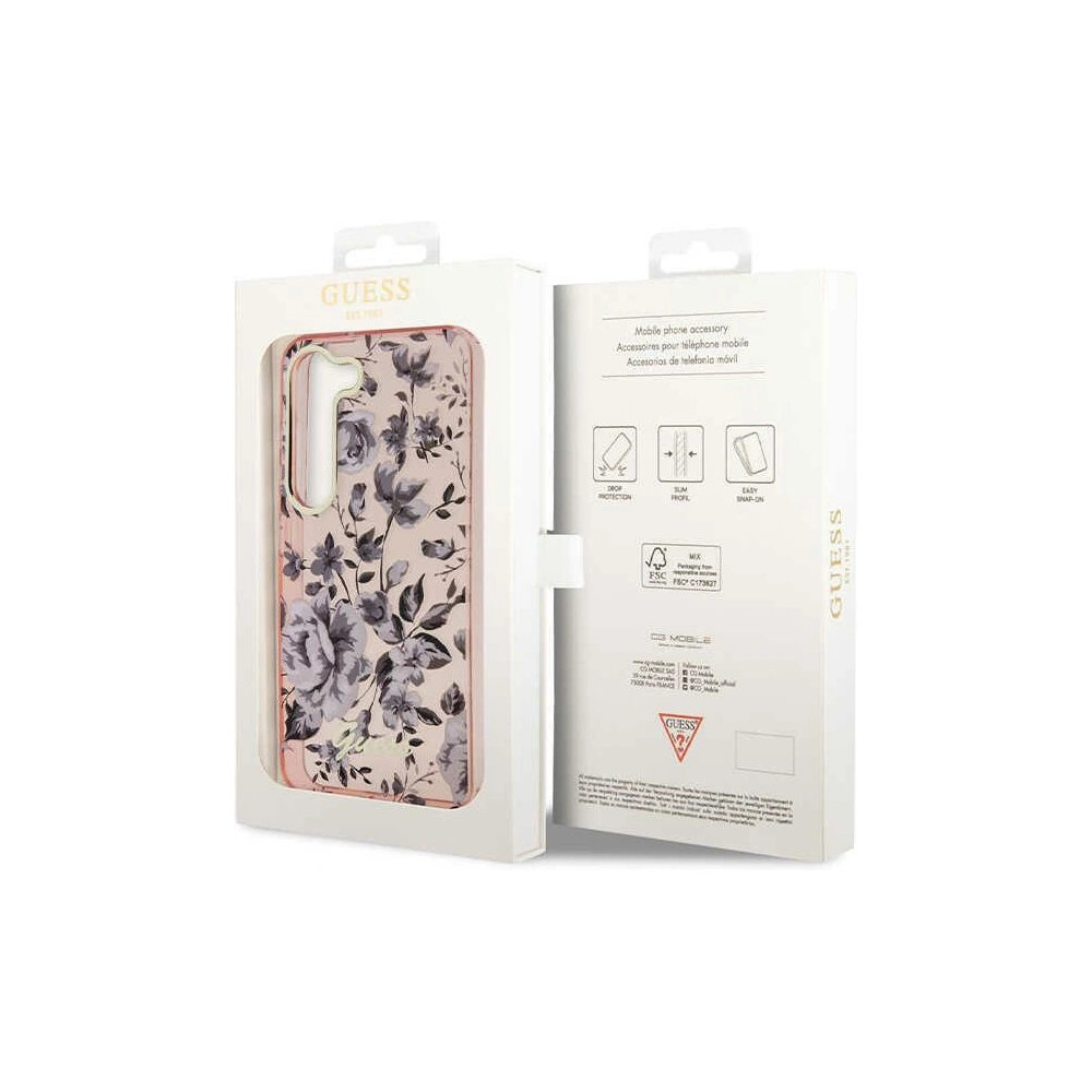 Hurtownia GSM - Etui Guess GUHCS23SHCFWSP Samsung Galaxy S23 rózsaszín/pink kemény tok Virággyűjtemény - GUE2419 - {ean13} - Hurt