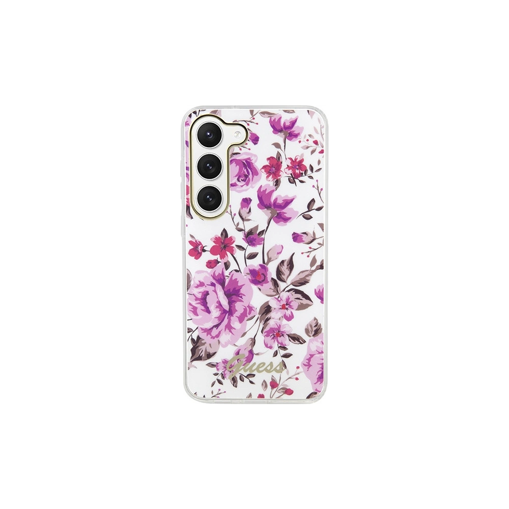 Hurtownia GSM - Etui Guess GUHCS23SHCFWST Samsung Galaxy S23 alb/white hardcase Colecția Flori - GUE2420 - {ean13} - Hurt