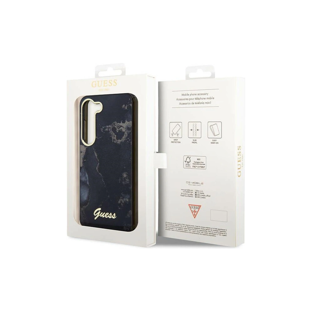 Hurtownia GSM - Etui Guess GUHCS23SHTMRSK Samsung Galaxy S23 negru/black hardcase Golden Marble Collection - GUE2421 - {ean13} - Hurt