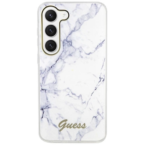 Etui Guess GUHCS23SPCUMAH Samsung Galaxy S23 biały/white hardcase Marble