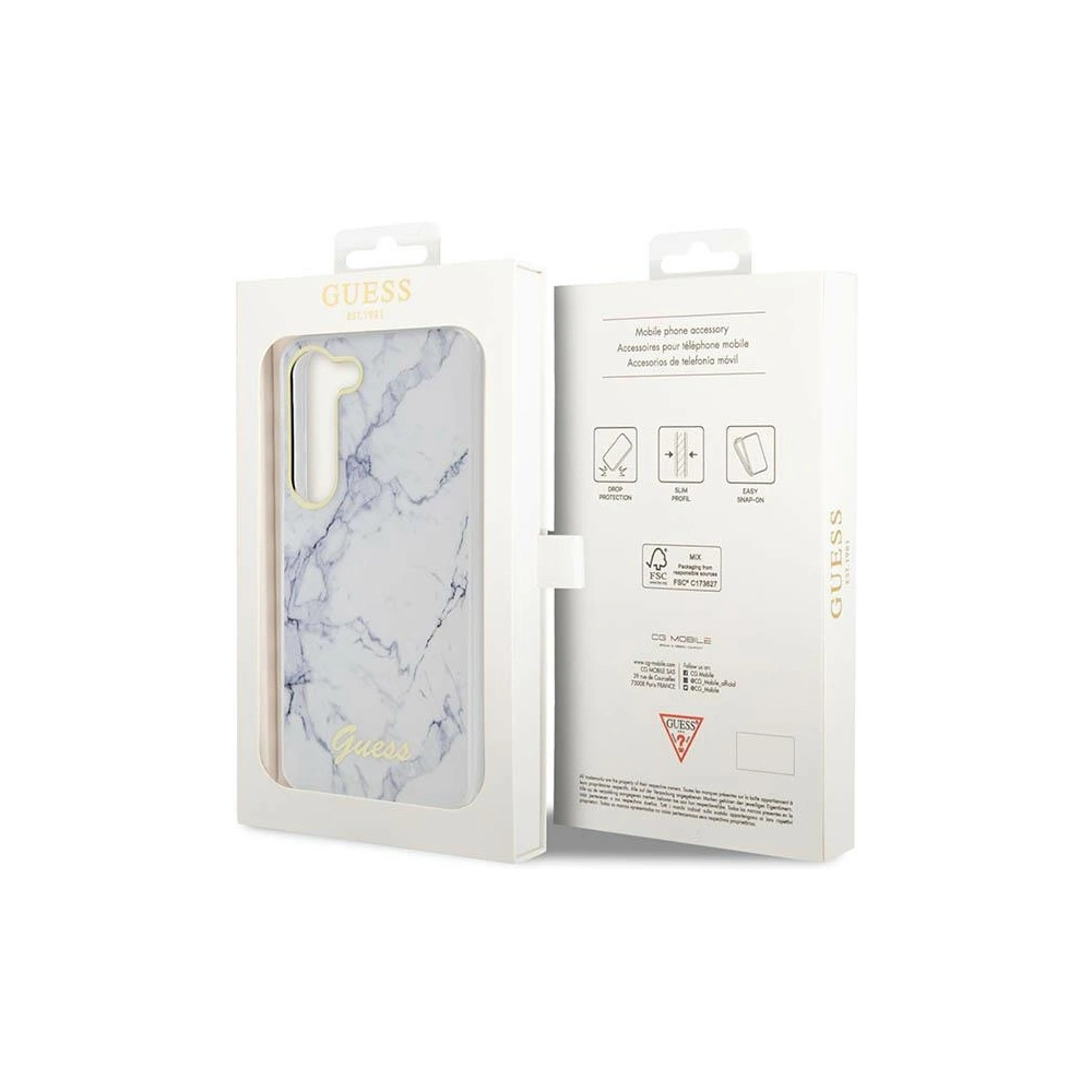 Hurtownia GSM - Etui Guess GUHCS23SPCUMAH Samsung Galaxy S23 alb/biały hardcase Marble - GUE2422 - {ean13} - Hurt