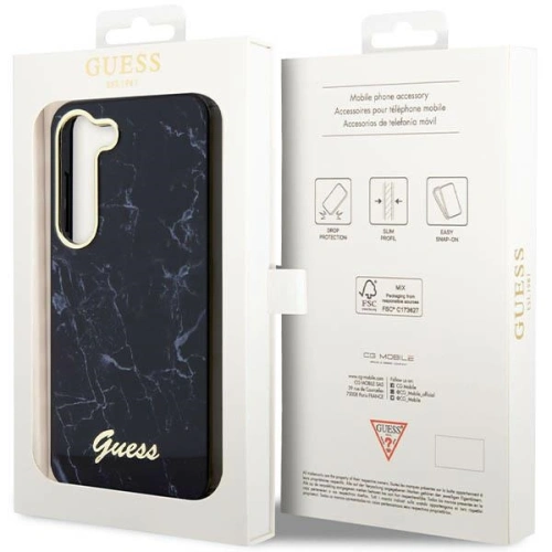 Etui Guess GUHCS23SPCUMAK Samsung Galaxy S23 czarny/black hardcase Marble