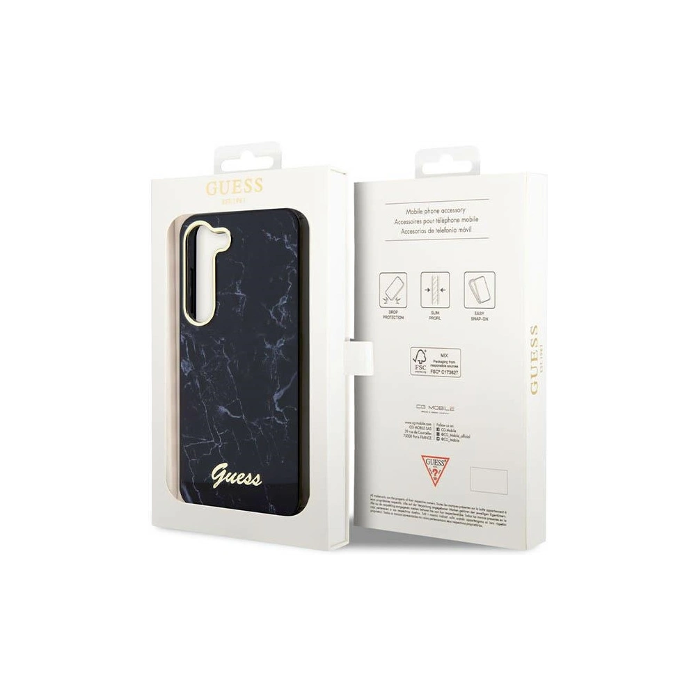 Hurtownia GSM - Etui Guess GUHCS23SPCUMAK Samsung Galaxy S23 negru/black hardcase Marble - GUE2423 - {ean13} - Hurt