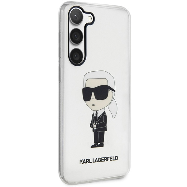 Kryt Karl Lagerfeld KLHCS23SHNIKTCT Samsung Galaxy S23 transparent hardcase Ikonik Karl Lagerfeld