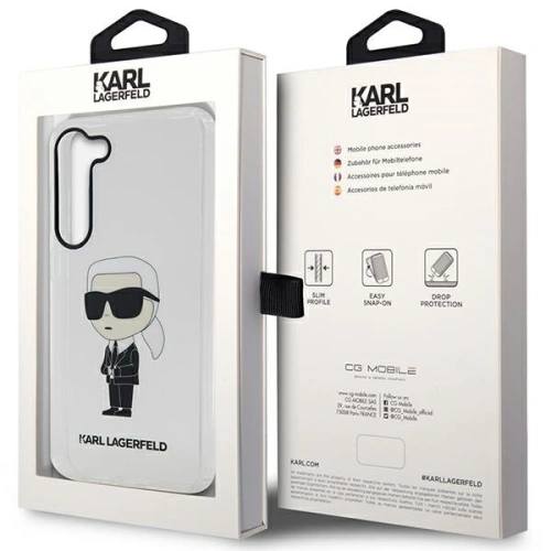Etui Karl Lagerfeld KLHCS23SHNIKTCT Samsung Galaxy S23 transparent hardcase Ikonik Etui Karl Lagerfeld