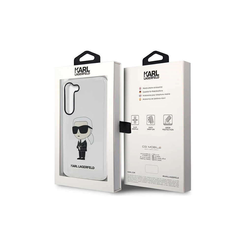 Hurtownia GSM - Etui Karl Lagerfeld KLHCS23SHNIKTCT Samsung Galaxy S23 carcasă transparentă hardcase Ikonik Etui Karl Lagerfeld - KLD1496 - {ean13} - Hurt