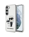 Etui Karl Lagerfeld KLHCS23SHNKCTGT Samsung Galaxy S23 carcasă transparentă din plastic Gliter Etui Karl&Choupette