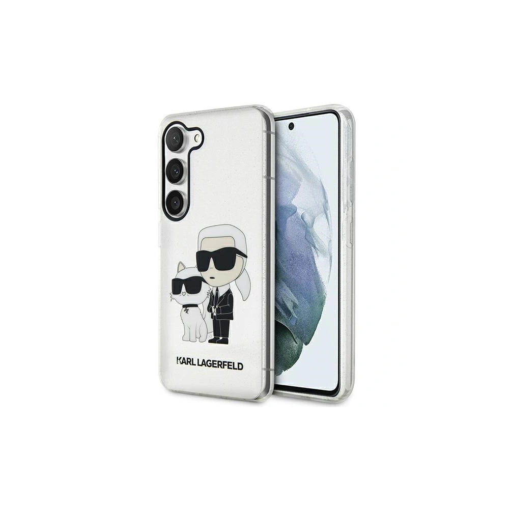Hurtownia GSM - Etui Karl Lagerfeld KLHCS23SHNKCTGT Samsung Galaxy S23 átlátszó keménytok Gliter Etui Karl&Choupette - KLD1497 - {ean13} - Hurt