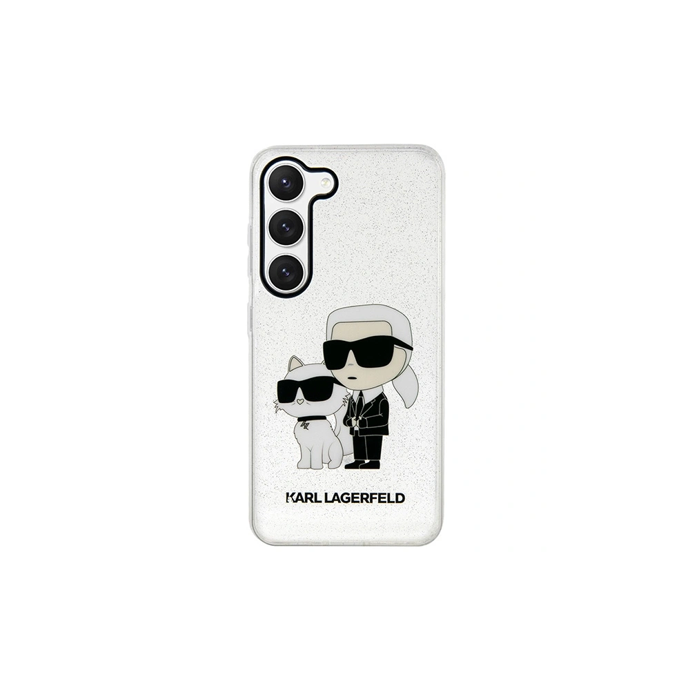 Hurtownia GSM - Etui Karl Lagerfeld KLHCS23SHNKCTGT Samsung Galaxy S23 átlátszó keménytok Gliter Etui Karl&Choupette - KLD1497 - {ean13} - Hurt