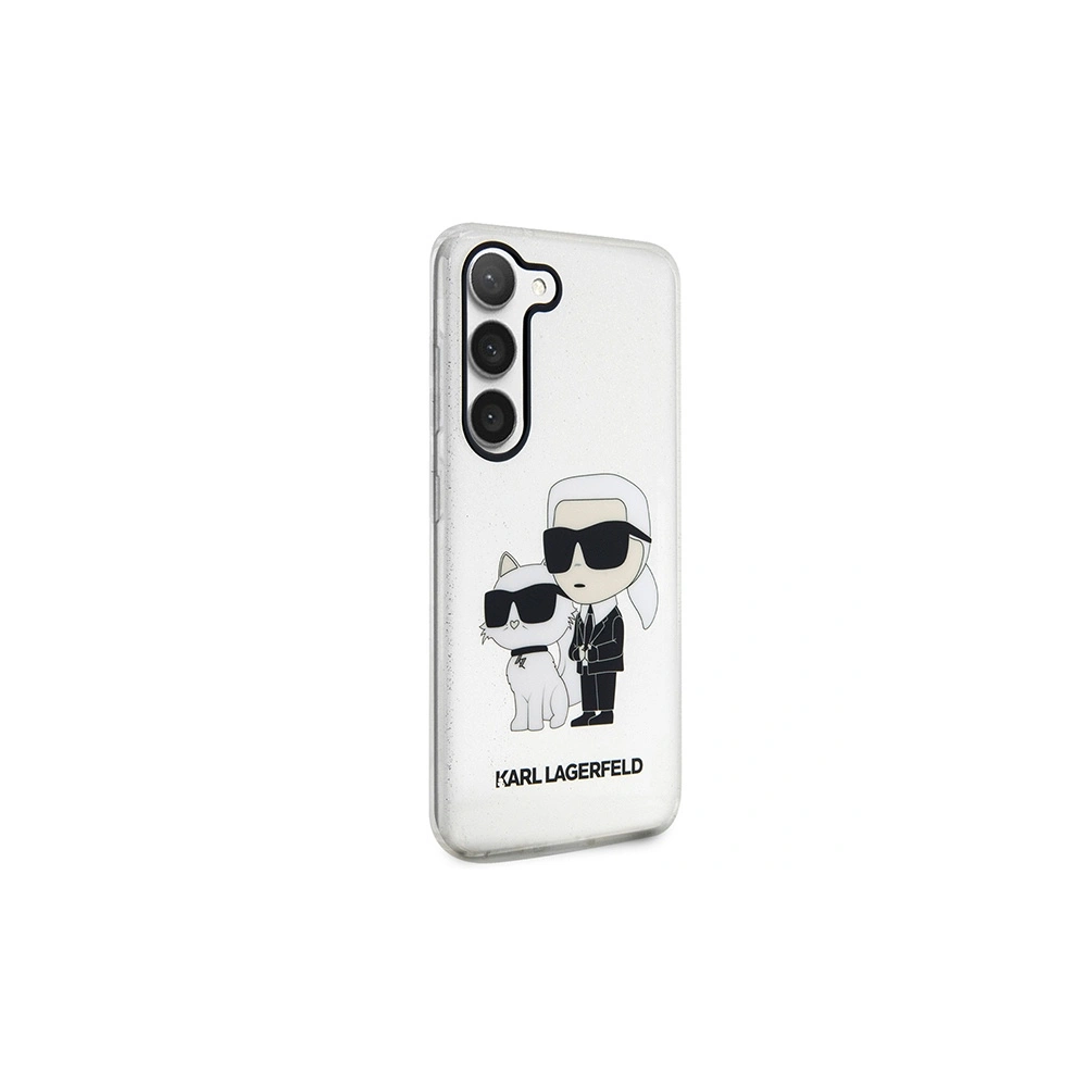 Hurtownia GSM - Etui Karl Lagerfeld KLHCS23SHNKCTGT Samsung Galaxy S23 átlátszó keménytok Gliter Etui Karl&Choupette - KLD1497 - {ean13} - Hurt