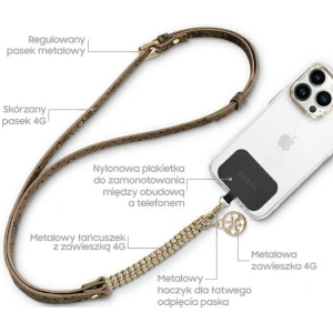Pasek Guess GUUC4MG4EW Universal CBDY pásek hnědý/brown 4G Chain