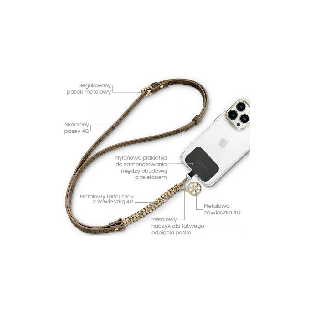 Hurtownia GSM - Pasek Guess GUUC4MG4EW Universal CBDY strap maro/brown 4G Chain - GUE2424 - {ean13} - Hurt