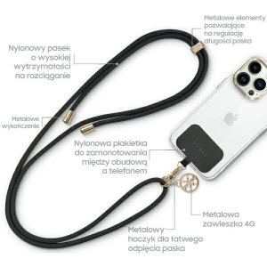 Pasek Guess GUUCNMG4EK Universal CBDY Cord černý/black