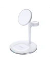 Încărcător wireless Choetech T585-F 15W cu suport 2w1 (alb)