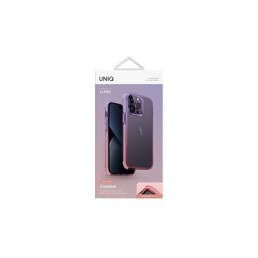 Hurtownia GSM - Etui UNIQ Combat Duo Apple iPhone 14 Pro lila-rózsaszín/lilac lavender-pink - UNIQ849 - {ean13} - Hurt