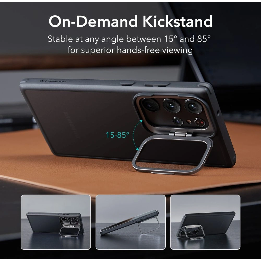 Hurtownia GSM - Etui ESR Classic Kickstand Samsung Galaxy S23 Ultra Negru Înghețat - ESR658 - {ean13} - Hurt