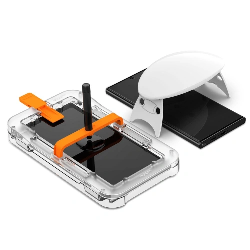 Szkło hartowane z klejem UV Spigen Glas.TR Platinum Samsung Galaxy S23 Ultra