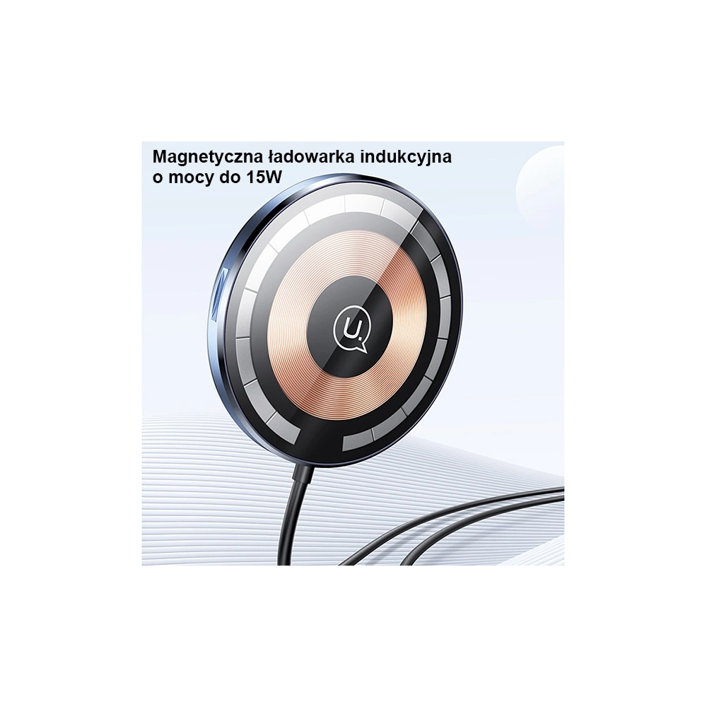 Hurtownia GSM - Uchwyt auto cu încărcător wireless USAMS US-CD164 15W 2w1 Magnetic pentru ventilația aerului transparent - USA879 - {ean13} - Hurt