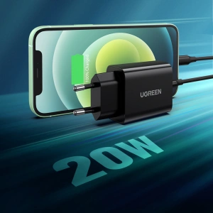 Ładowarka sieciowa Ugreen USB Typ C 20W Power Delivery czarna (10191)