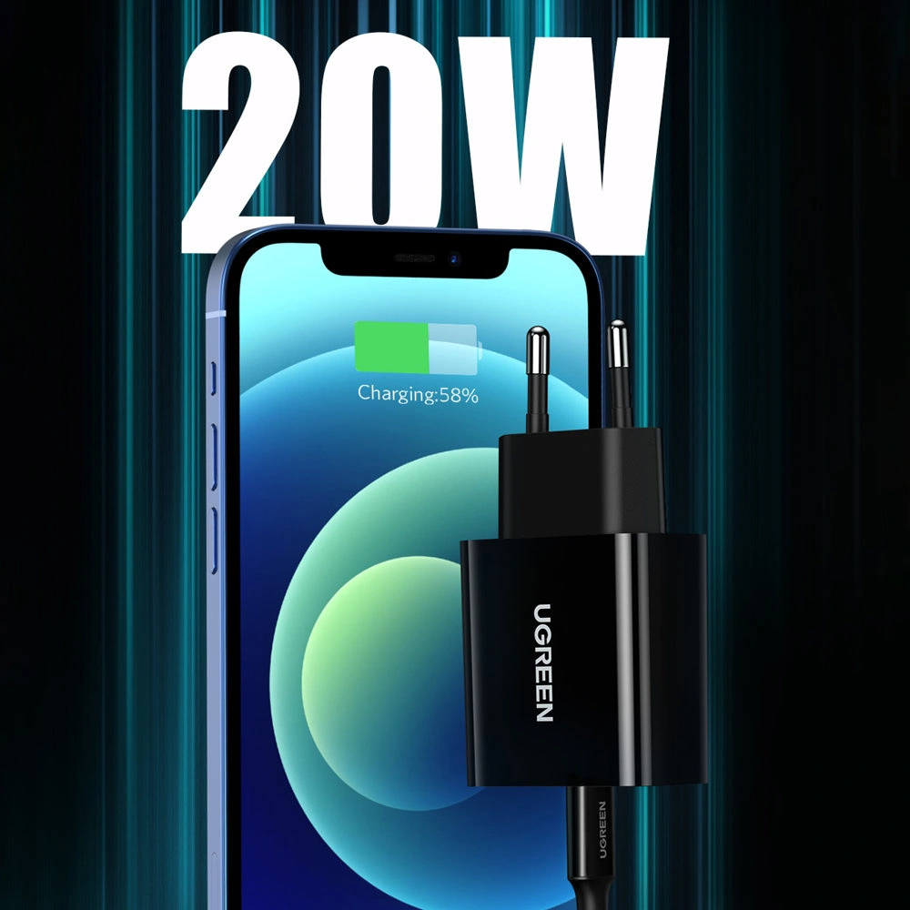 Hurtownia GSM - Ładowarka sieciowa Ugreen USB Typ C 20W Power Delivery czarna (10191) - UGR1438 - {ean13} - Hurt