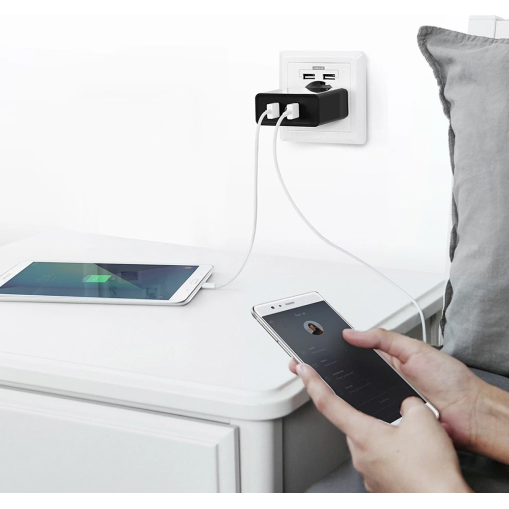 Hurtownia GSM - Hálózati töltő Ugreen 2xUSB-A 36W QC3.0 fekete (CD161) - UGR1440 - {ean13} - Hurt